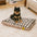 Alfombra para perros calmante de felpa extraíble de doble cara con diseño clásico de cuadros