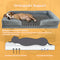 Cama de perros ortopédica de soporte envolvente impermeable desmontable