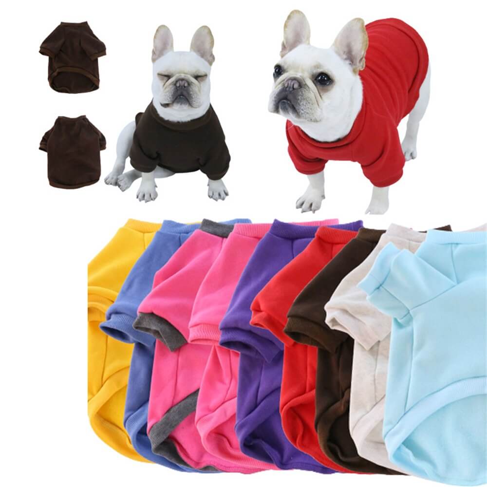 Camisa básica para perros de color sólido: ropa clásica, cómoda y para uso diario