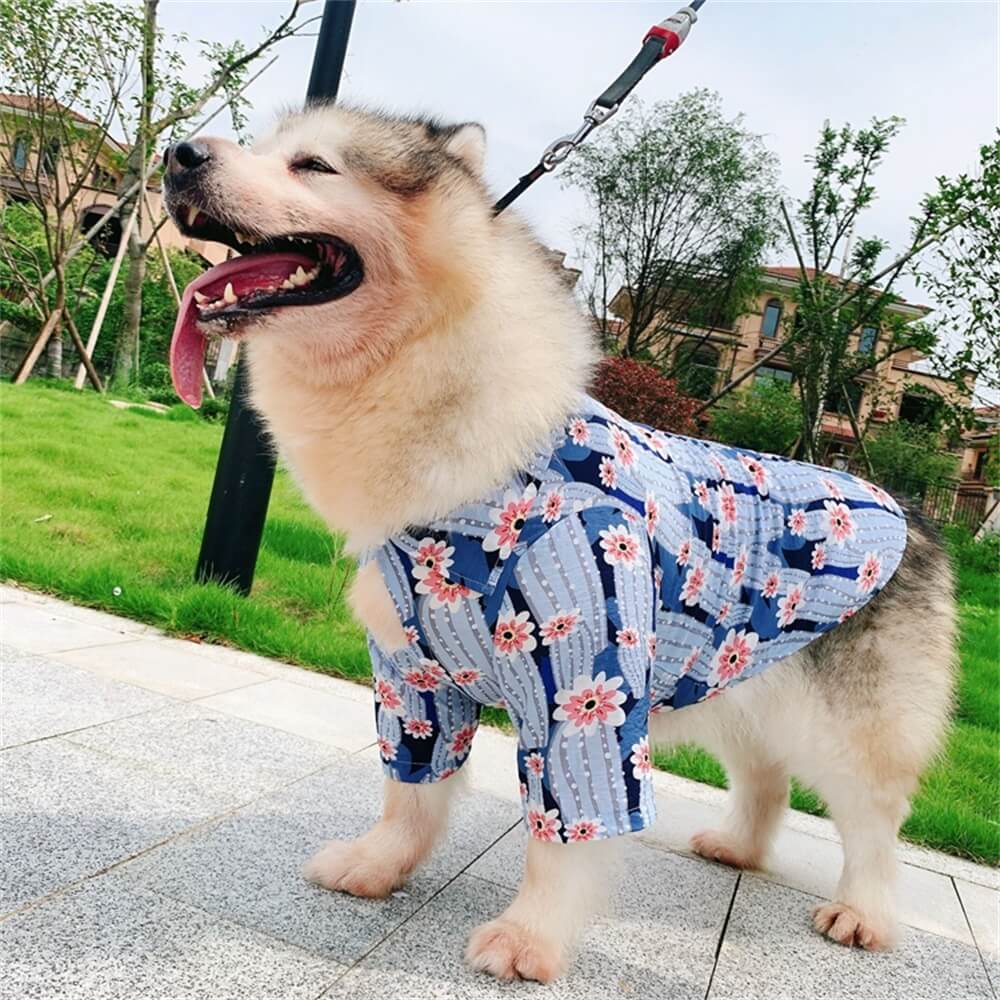 Ropa para mascotas Pet Carent-Niño Camisa de manga corta Estilo hawaiano