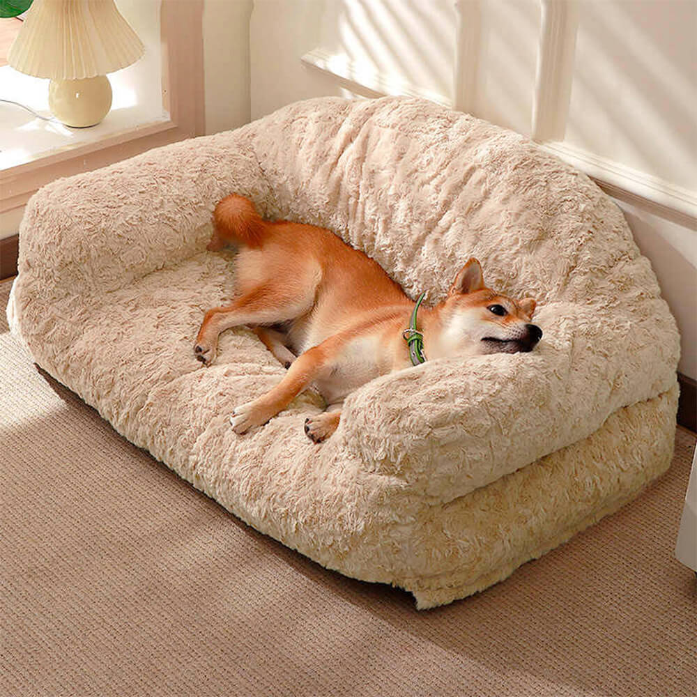 Cómodo sofá cama para perros y gatos, extraíble, lavable y cálido con soporte completo