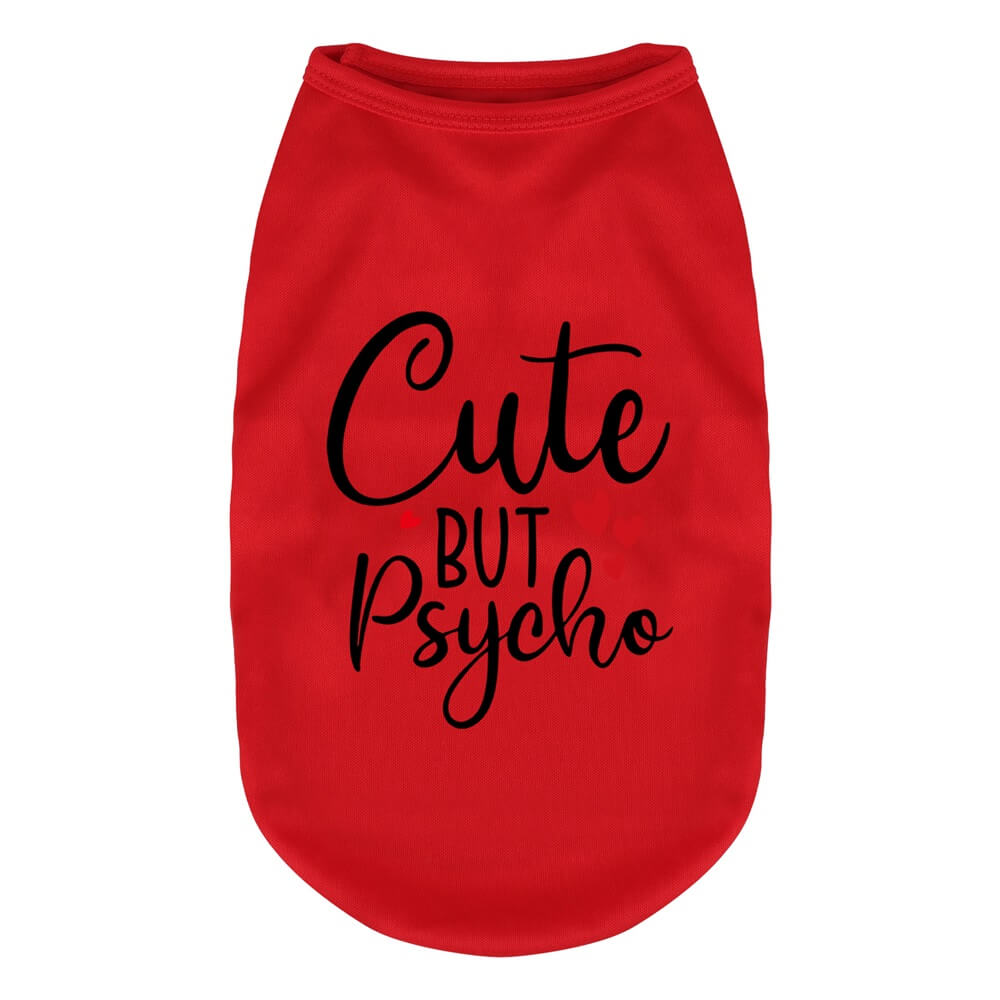 Chaleco para perros "Cute but Psycho": ropa para perros elegante y divertida