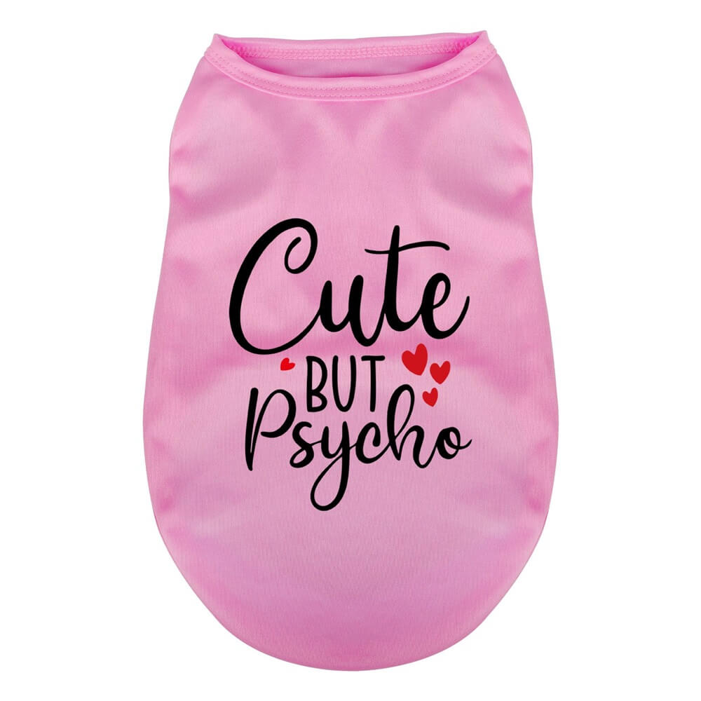 Chaleco para perros "Cute but Psycho": ropa para perros elegante y divertida