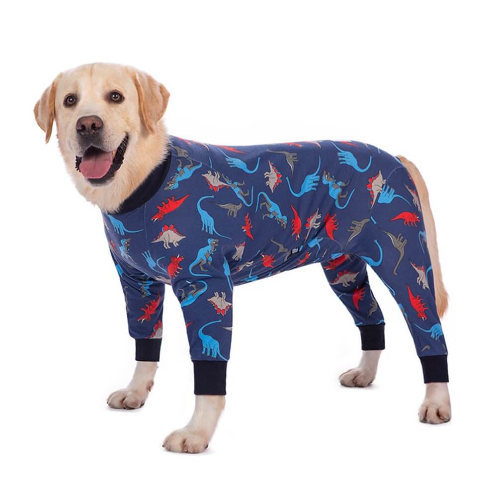 Ropa para perros grandes: pijama de cuatro patas fino y con barriga completa