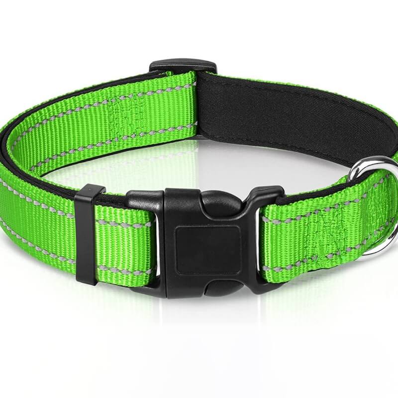 Collar Ajustable de Seguridad Reflectante de Nylon para Perros