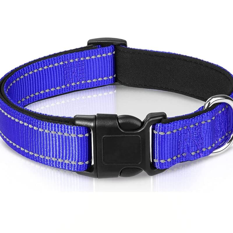 Collar Ajustable de Seguridad Reflectante de Nylon para Perros