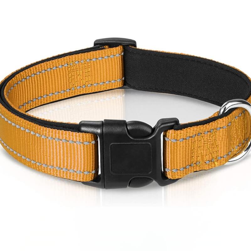 Collar Ajustable de Seguridad Reflectante de Nylon para Perros