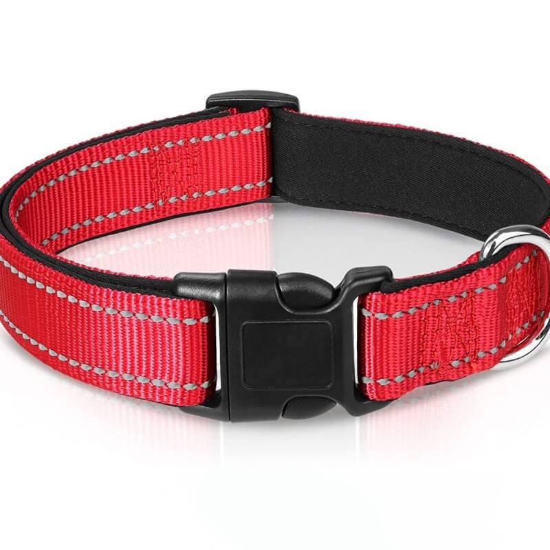 Collar Ajustable de Seguridad Reflectante de Nylon para Perros