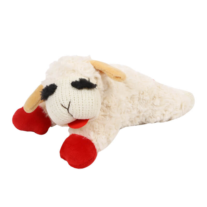 Adorable peluche de cordero, juguete interactivo para perros