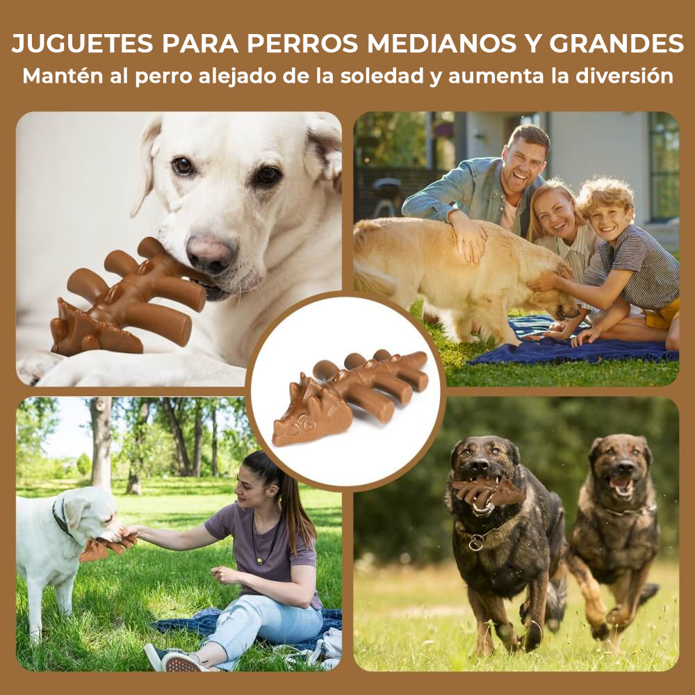 Juguete mordedor para perros en forma de hueso para la dentición - Sabor a Tocino