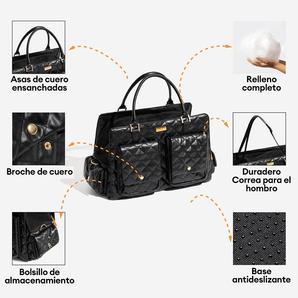 Bolsa de viaje grande, elegante, multifuncional y compartida para humanos y perros - Wandering Tail