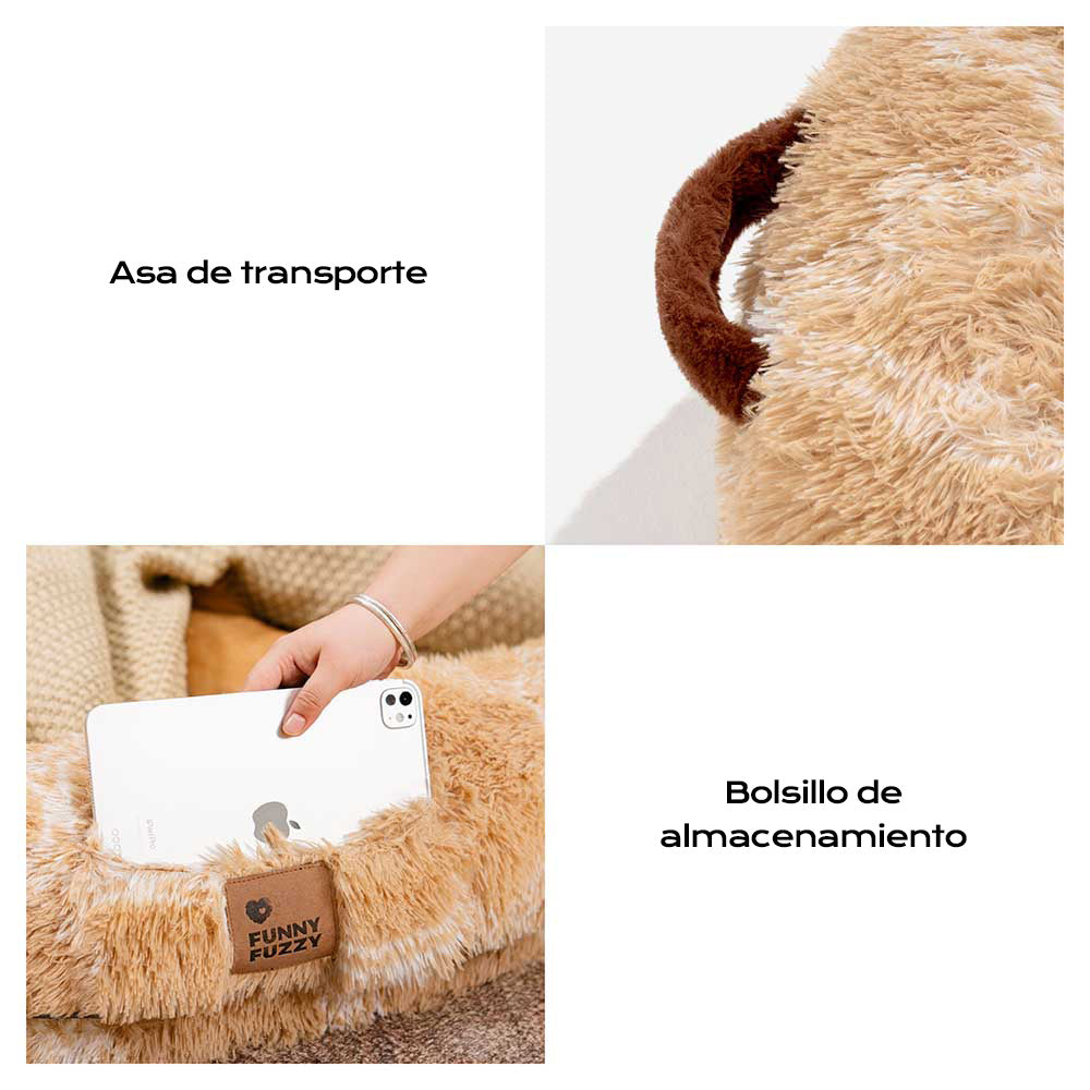 Almohada ortopédica extra grande, suave y esponjosa para perros, Cama Dount con deseño clásico para humanos y mascotas