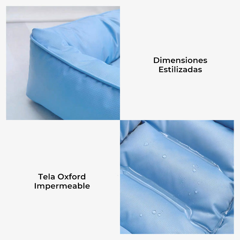 Cama cuadrada mediana refrigerante impermeable para perros y gatos