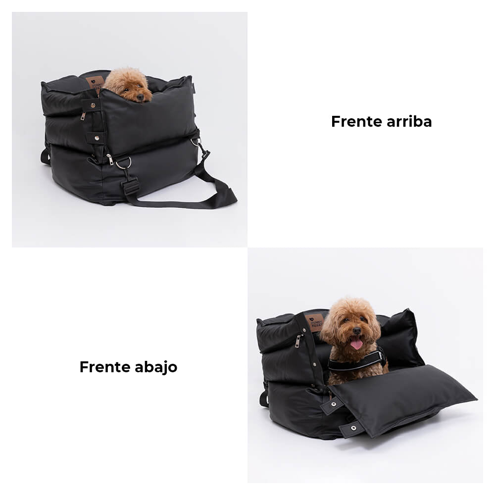 Cama de coche para mascotas completamente de cuero