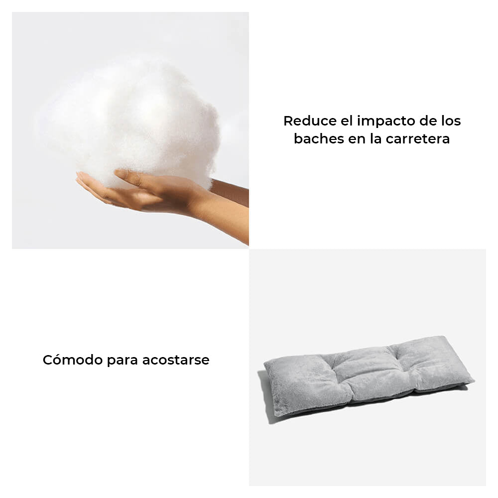 Cama de respaldo impermeable y segura para perros medianos y grandes para viajes en coche