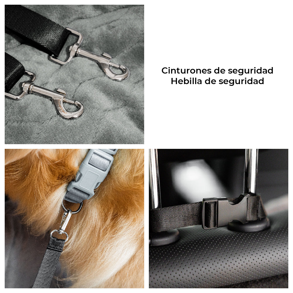 Cama de respaldo para perros durable y lavable tipo cojín de viaje para asiento trasero de automóvil