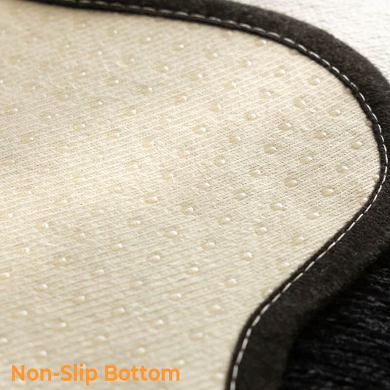 Cubierta clásica de sofá sin deslizamiento de chenille en forma irregular negro