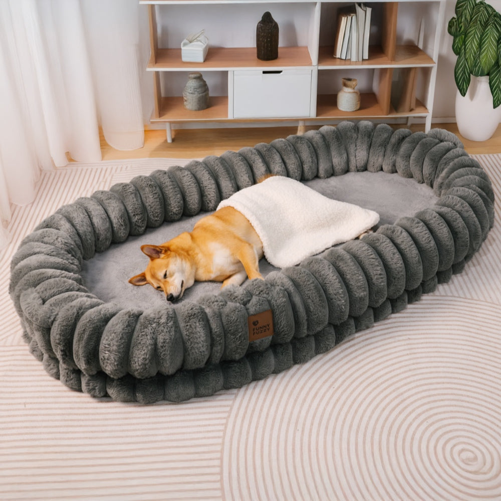 Almohada ortopédica extra grande, suave y esponjosa para perros, Cama Dount con deseño clásico para humanos y mascotas