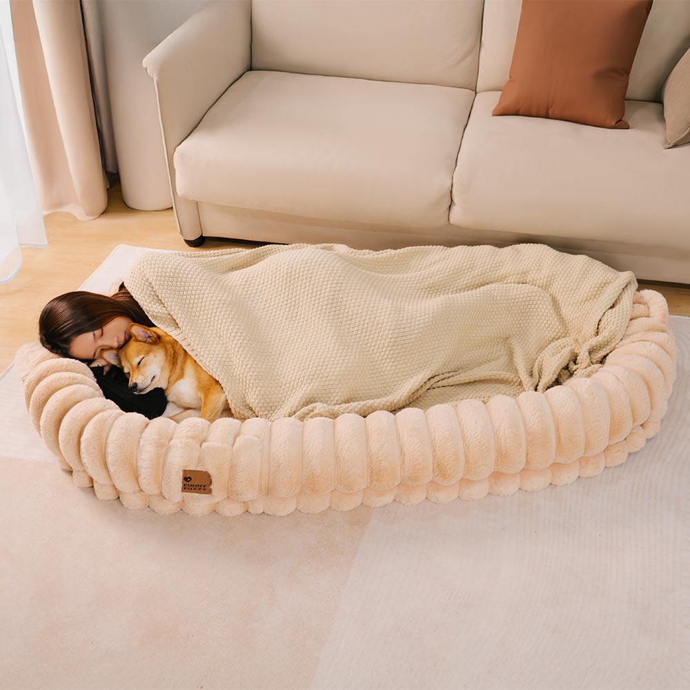 Cama para perros humana clásica, grande y esponjosa Dount - Cuddle Cradle