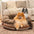 Cama clásica de felpa con forma de donut para perros de Jacquard - Snuggle Den