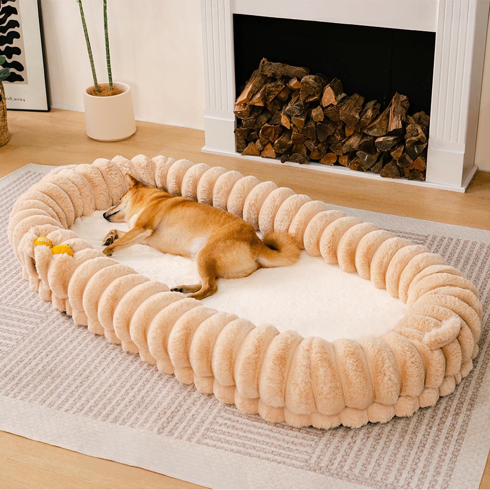 Almohada ortopédica extra grande, suave y esponjosa para perros, Cama Dount con deseño clásico para humanos y mascotas