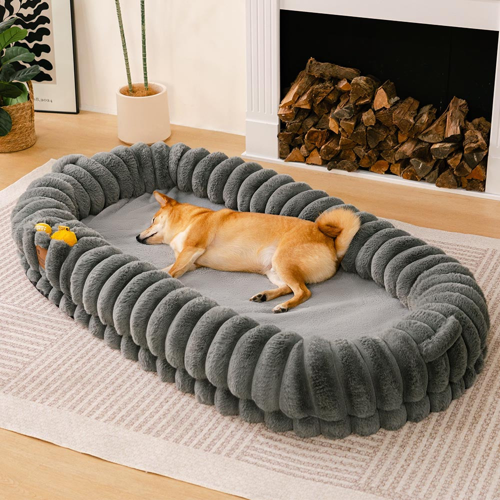 Almohada ortopédica extra grande, suave y esponjosa para perros, Cama Dount con deseño clásico para humanos y mascotas