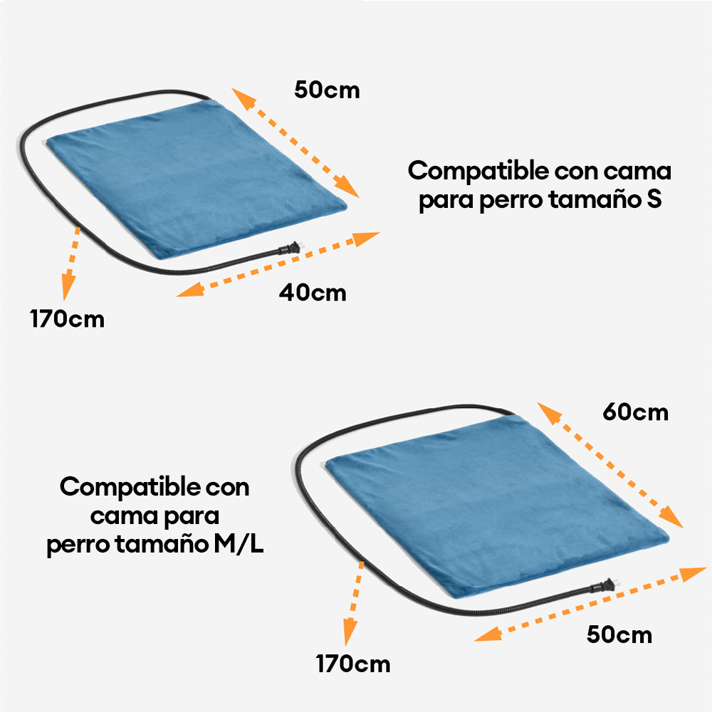 Almohadilla térmica eléctrica para mascotas resistente al agua y a la masticación: calidez segura