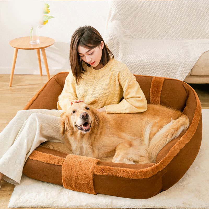 Sofá cama vintage grande y acogedor para perros