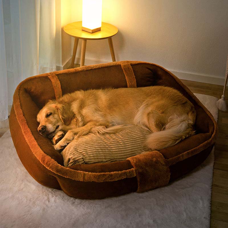 Sofá cama vintage grande y acogedor para perros