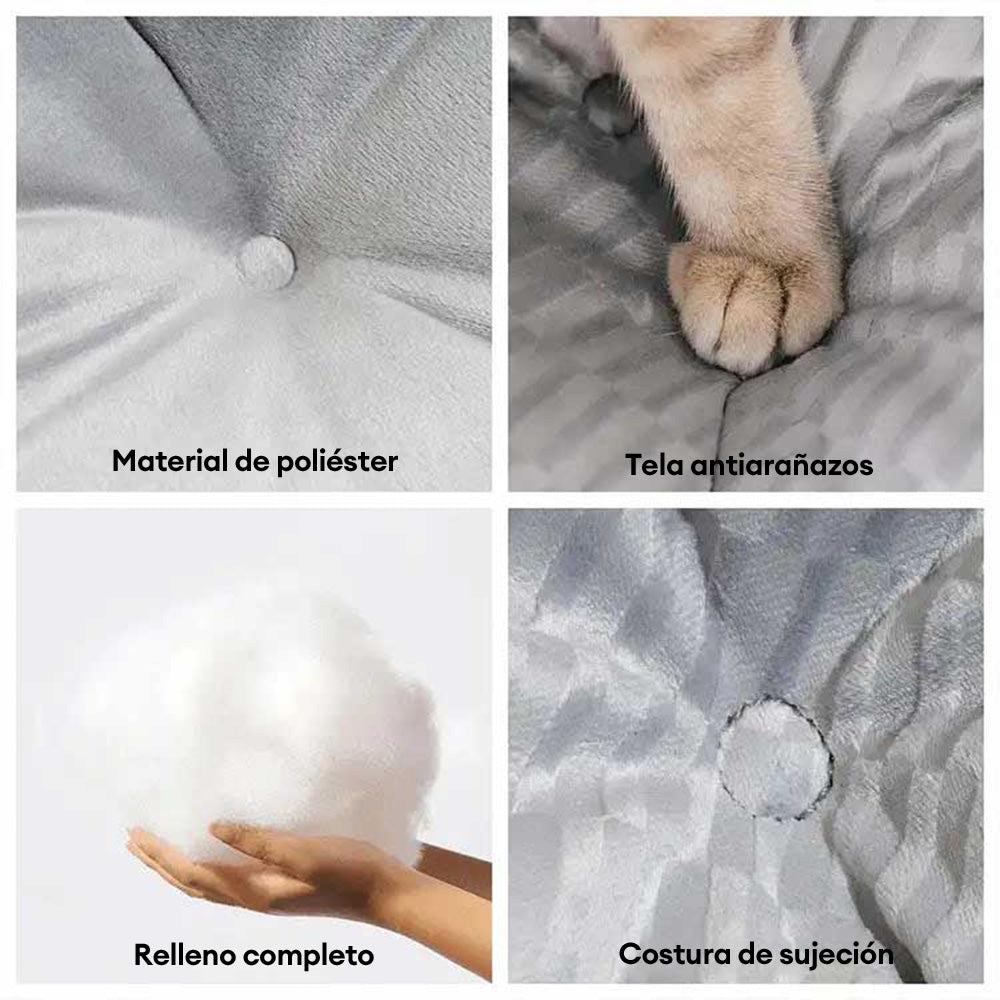 Esterilla relajante lavable de felpa de doble cara para gatos