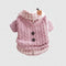 Cozy Knitted Dog Sweater with Plaid Collar – Available in Pink & Blue