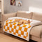 Cubierta protector de muebles para perros acogedores a cuadros de crema cuadrado