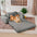 Cama ortopédica para humanos y perros con relleno cremoso y esponjoso: comodidad expandible