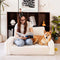 Cama cremosa y esponjosa ortopédica humano -dog -bolster - comodidad expandible