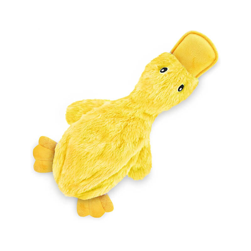 Lindo pato de peluche con juguete masticable para perros con chirriador