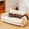 Cama de gato de doble capa de falso a rayas de moda