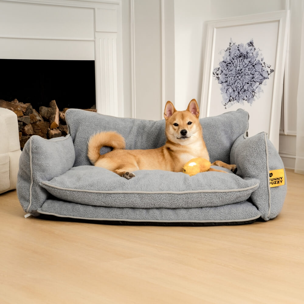 Cubierta de cama - Sofá para perros y gatos de doble capa de suave piel de cordero sintética