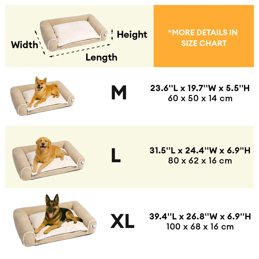 Sofá cama ortopédico para perros de franela de lujo de doble capa