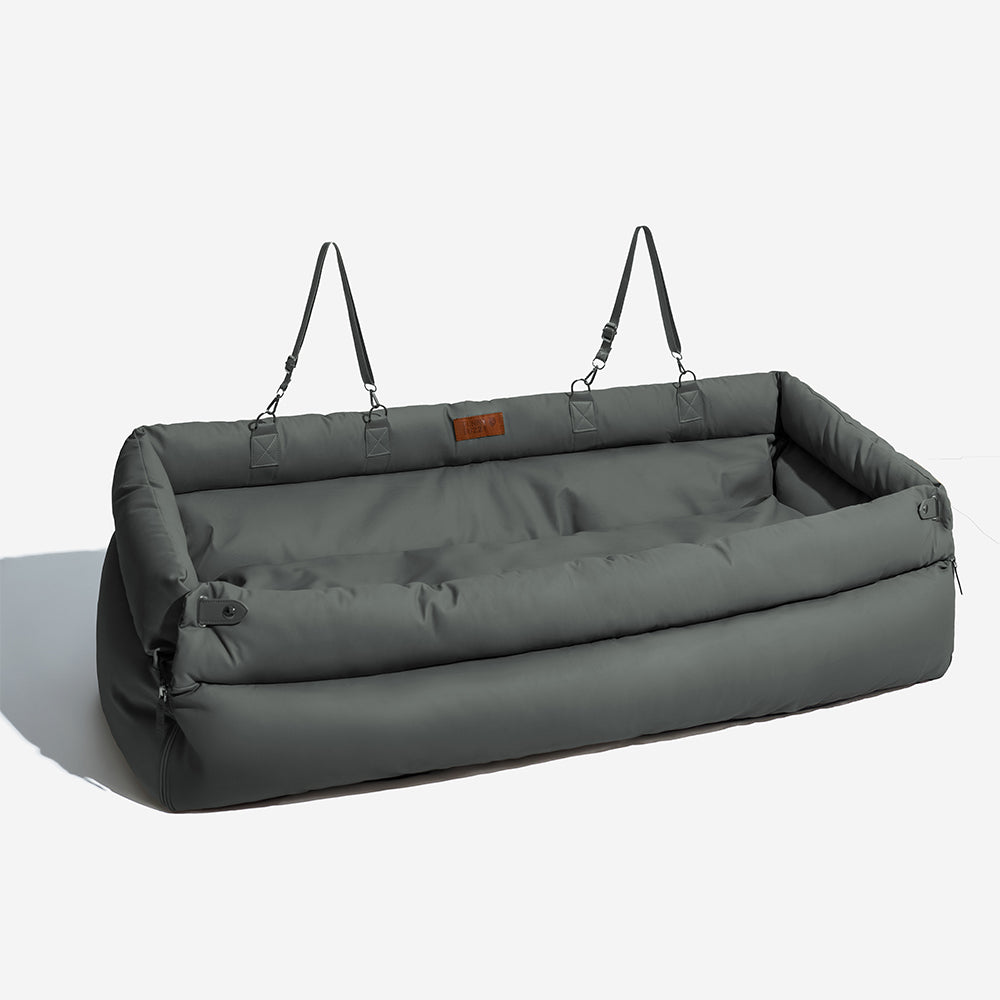 Cama elevada de asiento para perros de cuero sintético de lujo: Urban Voyager