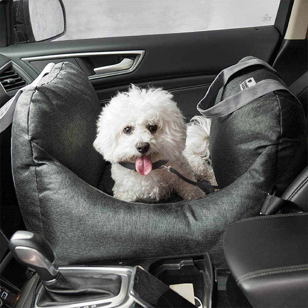 Cama para Asiento de Coche para Perros Vintage a Cuadros con Corazones