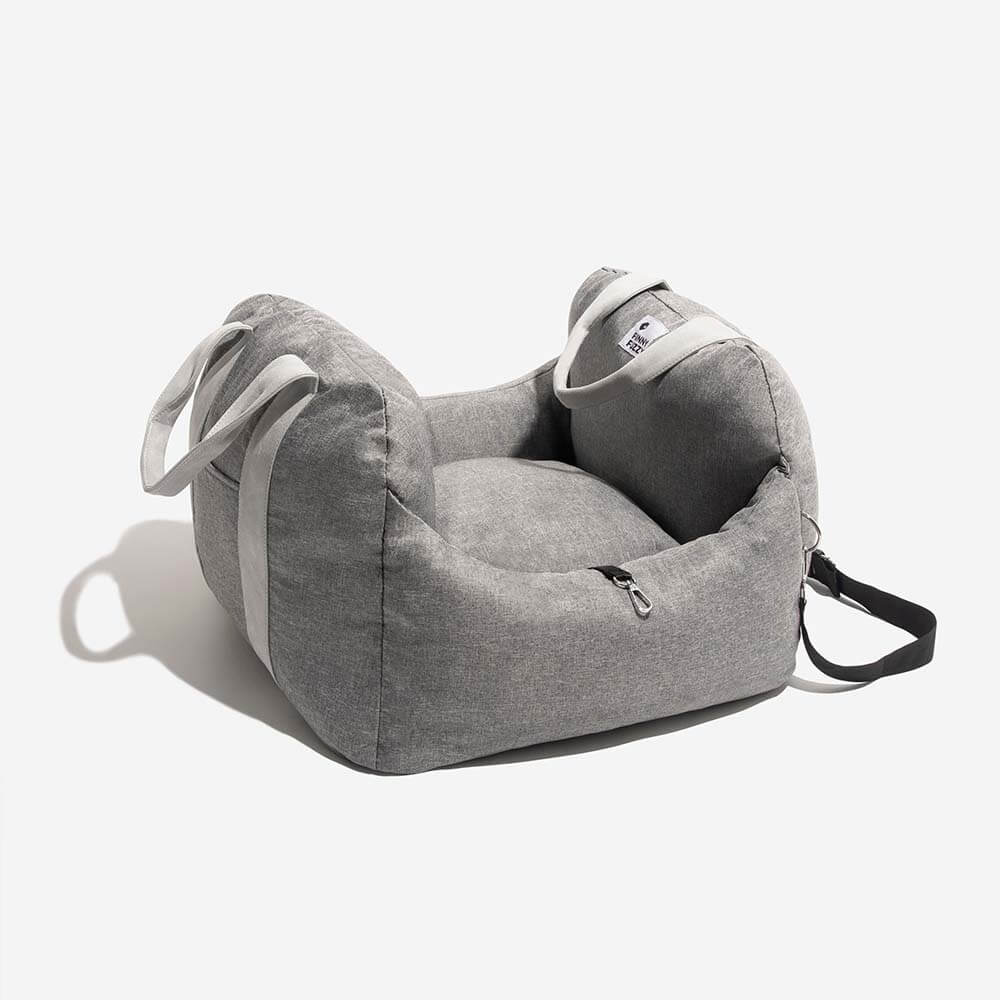 Cama para Asiento de Coche para Perros Vintage a Cuadros con Corazones