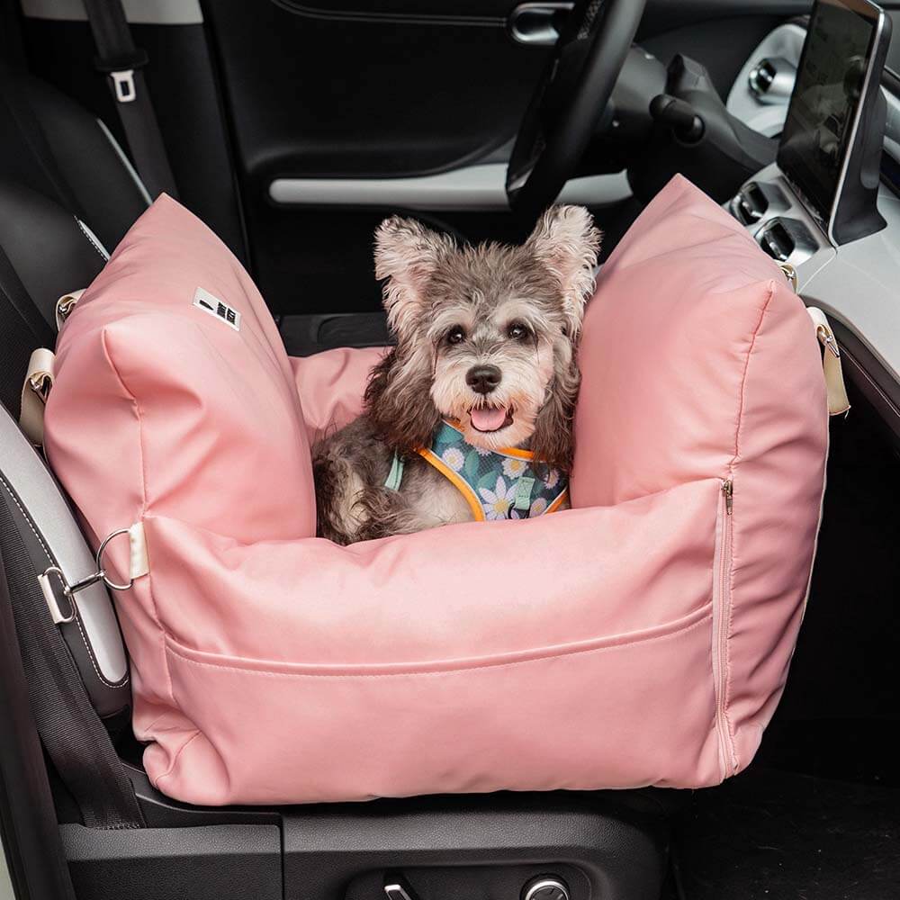 Cama de coche para mascotas completamente de cuero