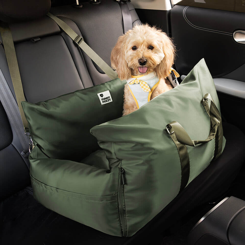 Asiento de Coche para Perros Impermeable con Cama - Primera Clase