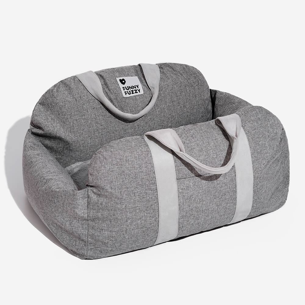 Cama para Asiento de Coche para Perros Vintage a Cuadros con Corazones