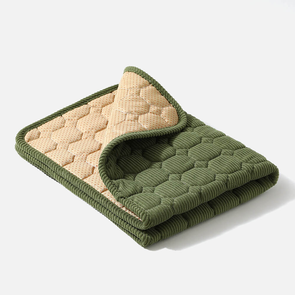 Alfombra para mascotas de corduroy duradera, lavable y antideslizante