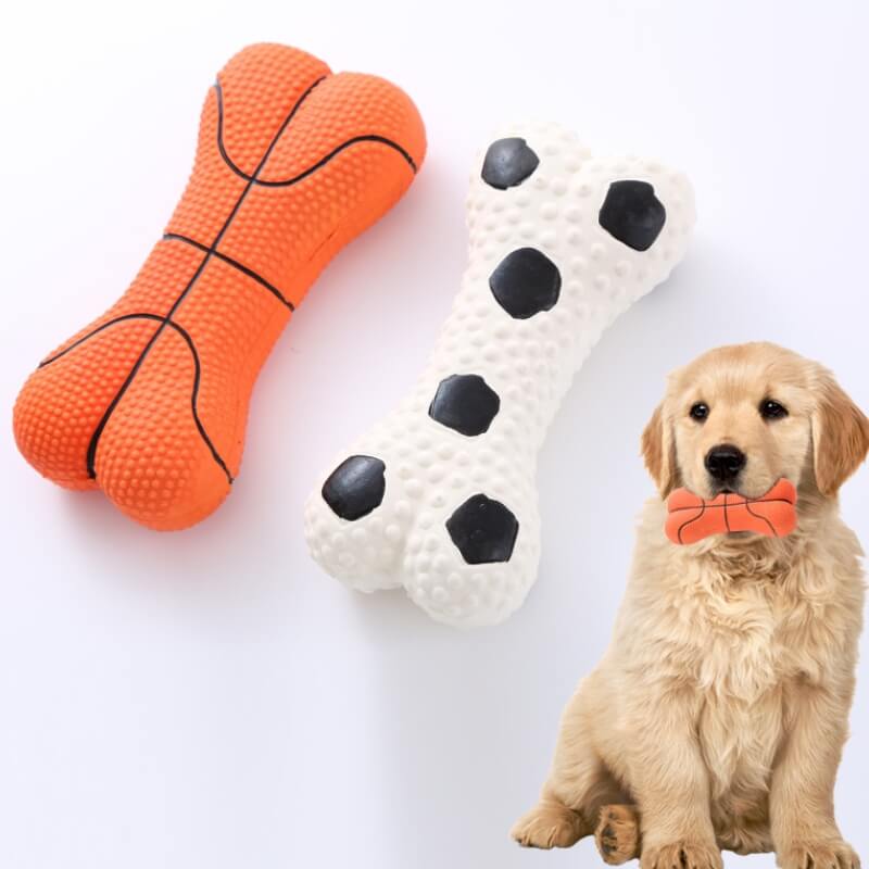 Juguete masticable para perros de juguete de hueso chirriante duradero