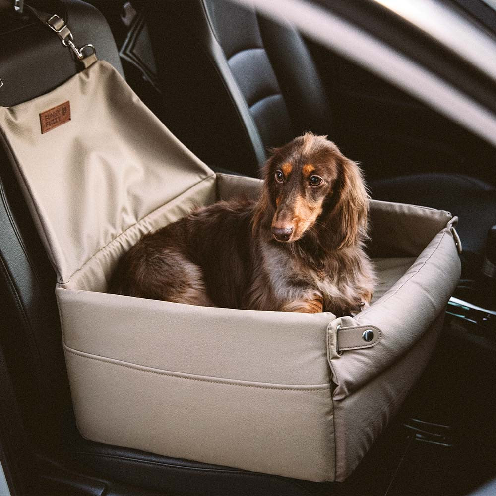 Asiento elevador para coche para perros de lujo con piel sintética elevada - Urban Voyager