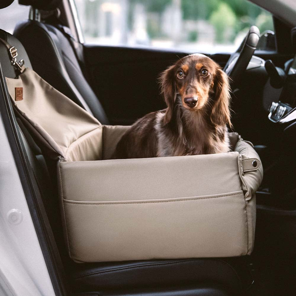 Asiento elevador para coche para perros de lujo con piel sintética elevada - Urban Voyager