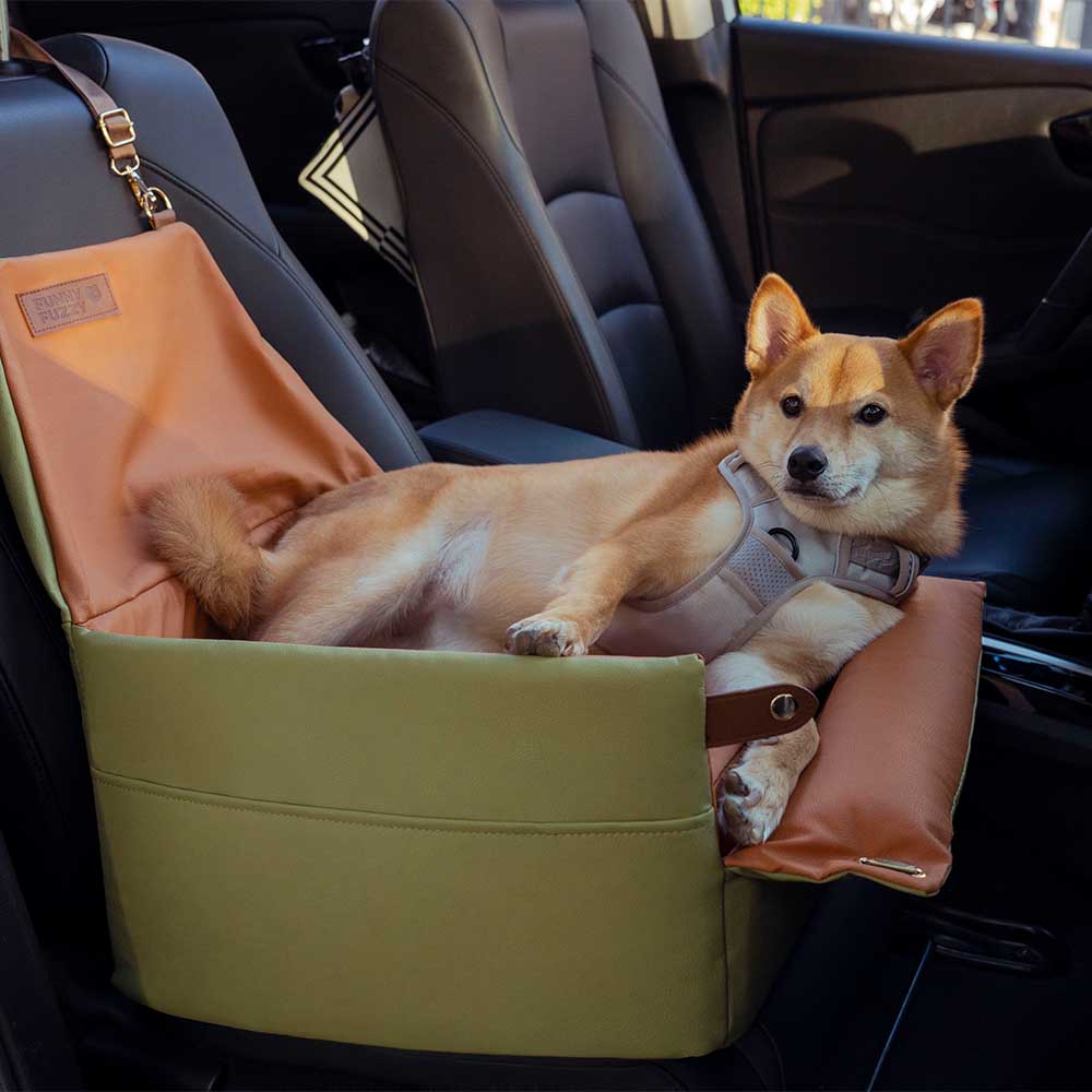 Asiento elevador para coche para perros de lujo con piel sintética elevada - Urban Voyager