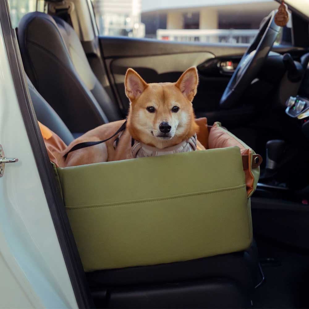 Asiento elevador para coche para perros de lujo con piel sintética elevada - Urban Voyager